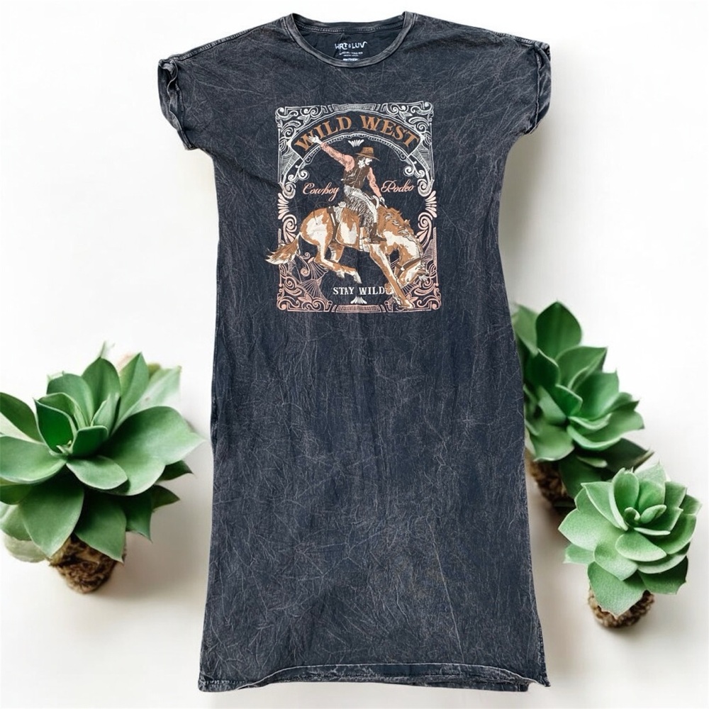 Wild West Graphic Dress - Black